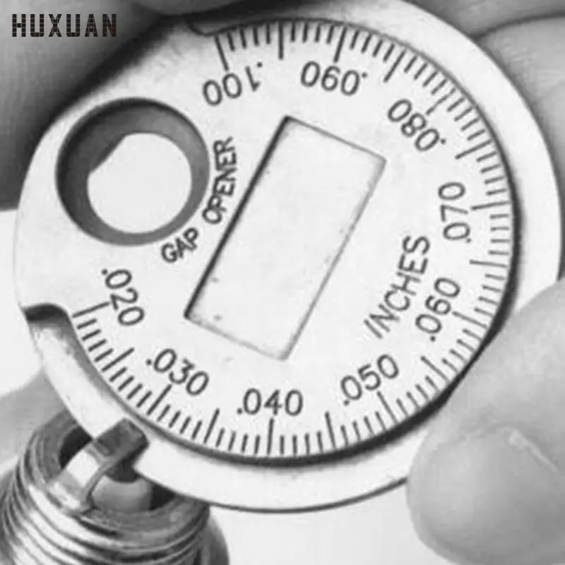 1pc 0.6-2.4mm Ignition Spark Plug Gap Gauge Tool Caliber Measuring Currency-Type Range Spark Plug Gage Gap Tool Feeler New