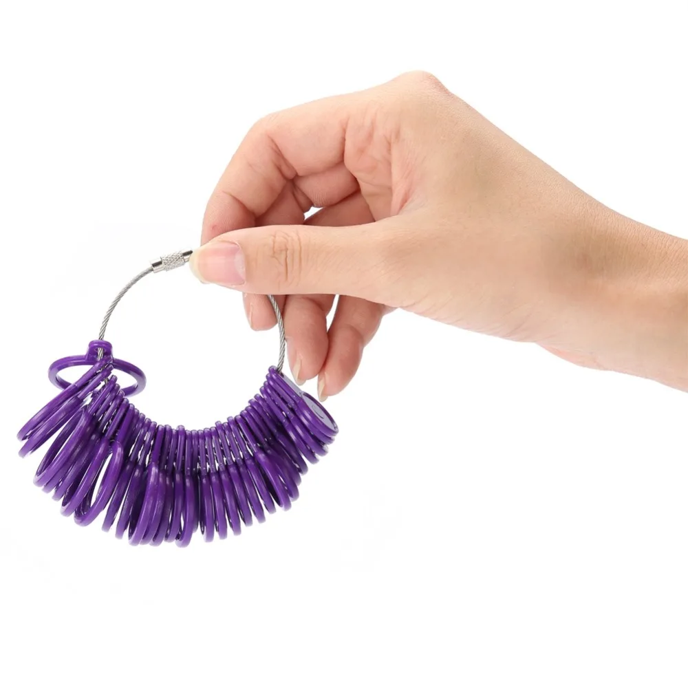 2Pcs Durable Plastic Ring Sizer Hk Size 4-in-1 Finger Gauge Multi‑function Uk Size Ring Mandrel Finger Fitting