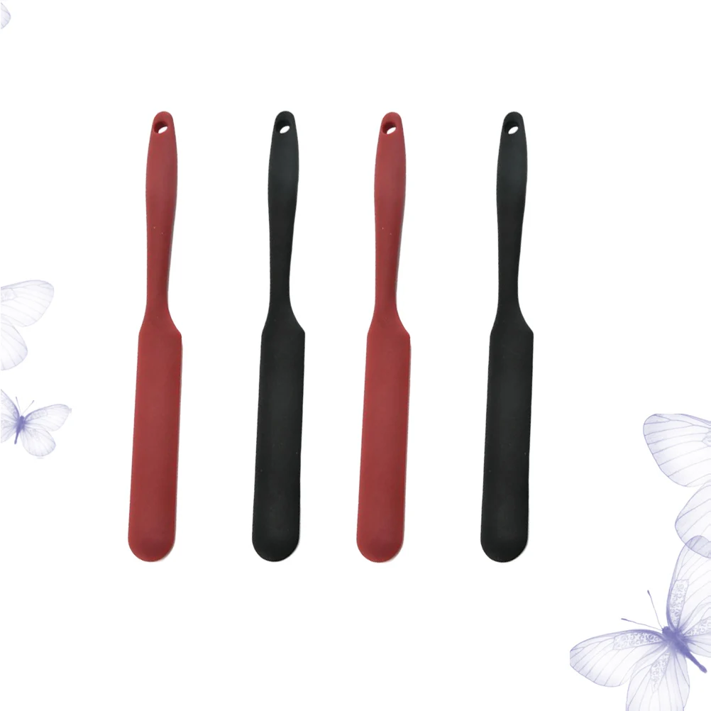 

4pcs Heat Resistant Silicone Spatula Cake Scraper Baking Tool Kitchen Gadget For Cream Pastry Dessert Lightweight Easy