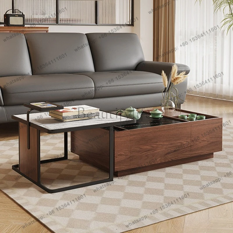 

Nordic Solid Wood Coffee Tables Modern Minimalist Living Room Storage Tea Table Set Creative Center Furniture Escritorios FYCT