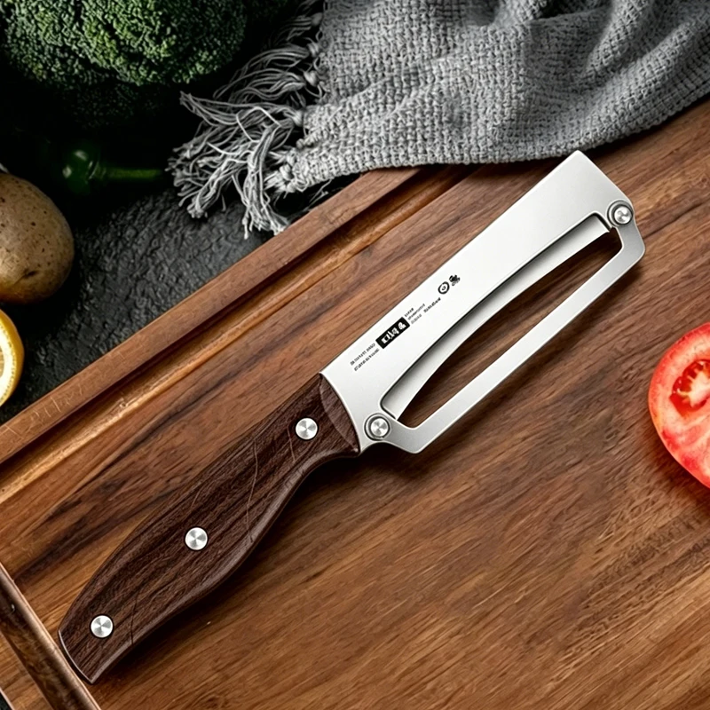 Keuken schilmesje roestvrij staal multifunctioneel keukenspecifiek schilmesje voor het snijden van fruit en groenten met houten/stalen handvat
