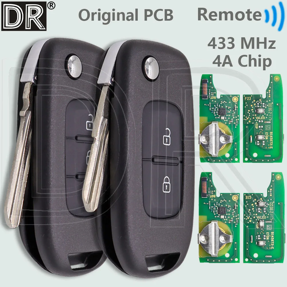 DR N5F-PFK1A 4A Chip 433MHz Original PCB Car Remote Key 3248A-RFK1A Or PCB For Renault Logan Duster Sandero Oroch