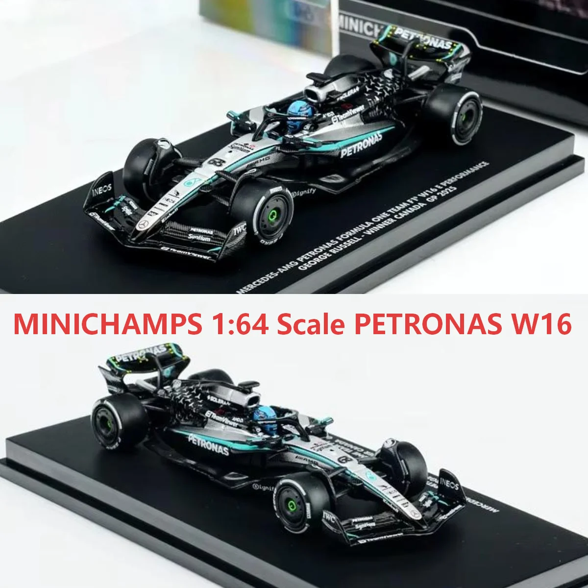 Diecast MINICHAMPS 1:64 Scale PETRONAS W16 Alloy Car Model