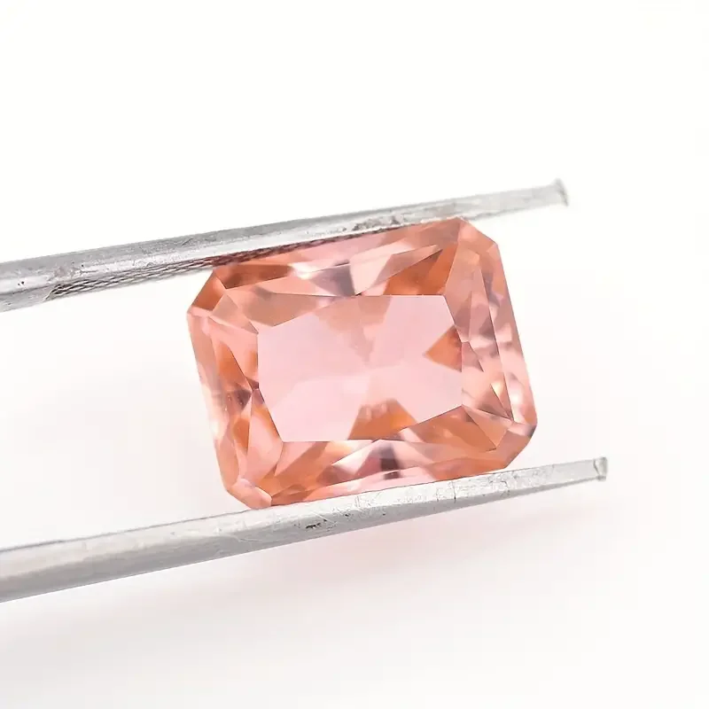 مورغانيتي مستطيلة وردية ، مناسبة لصنع القلائد ، 7x9mm