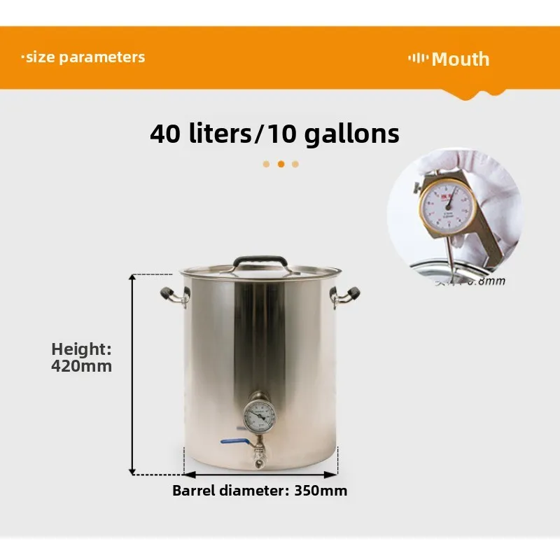 Stainless Steel Home Brewing Keg, Craft Beer Small Batch Fermentation Equipment, Beer Keg Brewing System Kit