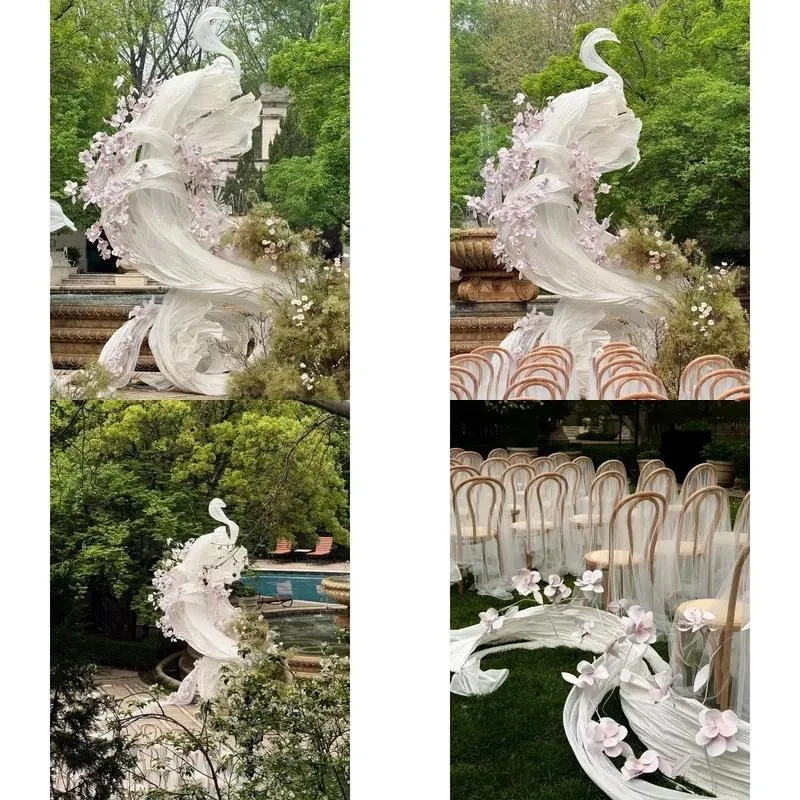 J-037 Dreamy elegant and realistic giant art installation, used for wedding decoration background props wedding supplies