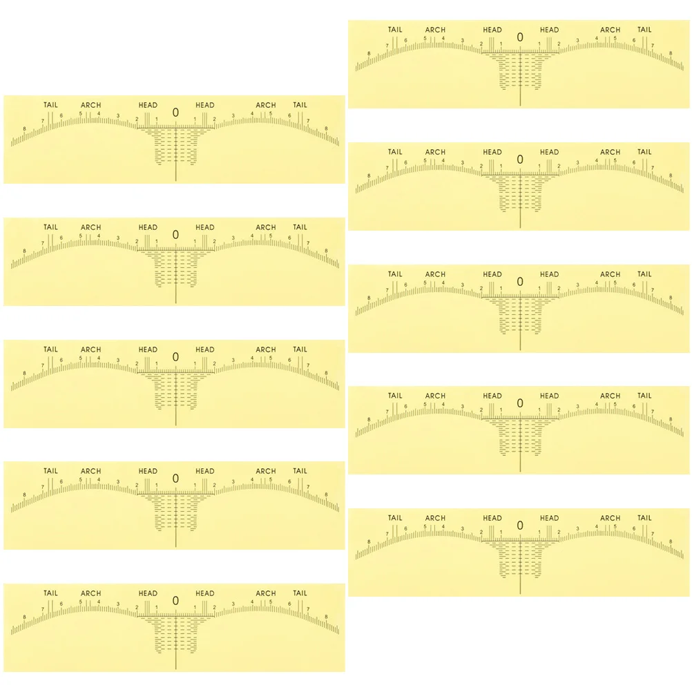 

10Pcs Eyebrow Positioning Ruler Professional Drawing Tool for Microblading Measurement Brow Shaping Stencil Kit Makeup