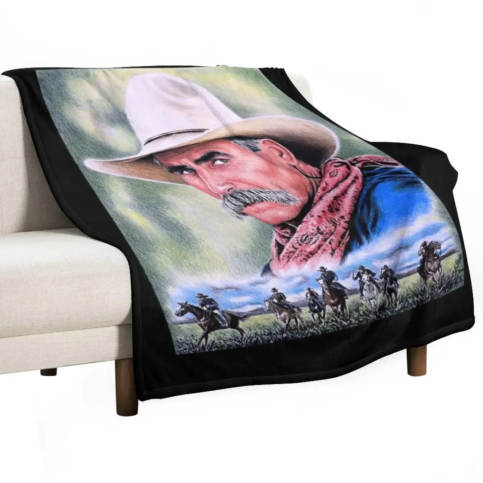 Sam Elliot Actor Received Many National Awards Golden Globe Academy Cowboy Music Throw Blanket Tourist Blankets