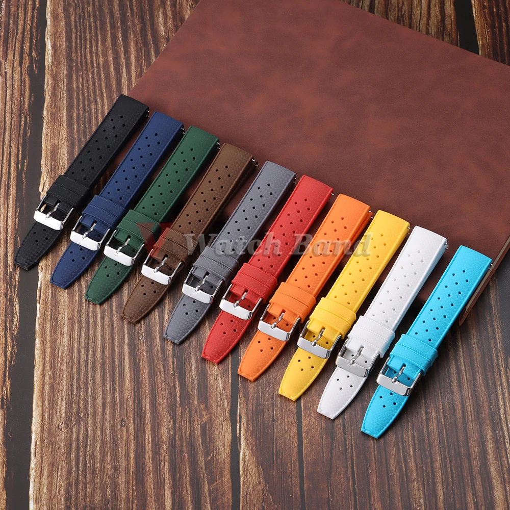 Тропический резиновый ремешок премиум-класса 20 мм 22 мм для Seiko SRP7J1, ремешки для часов, водонепроницаемый ремешок для дайвинга, плоские универсальные ремешки