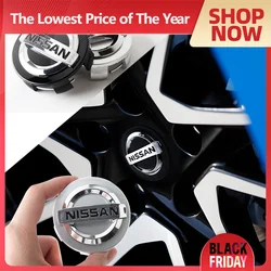 4PCS 54MM/60MM For Nissan Qashqai J11 J10 Leaf X-Trail T32 T33 March Tiida Kicks Versa Juke Car Wheel Center Hub Caps Logo Cover