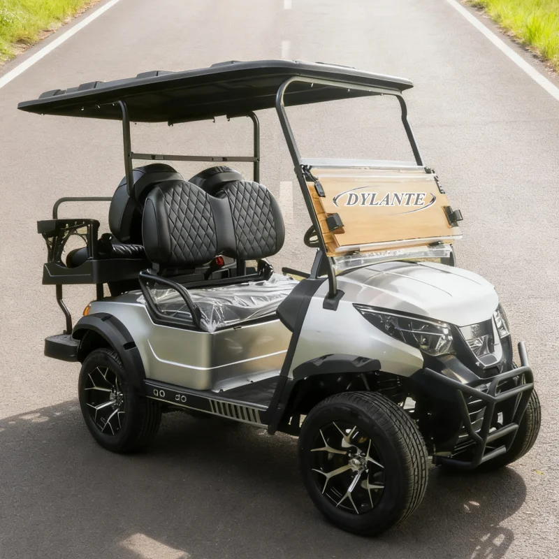 الاتجاه الجديد للصين للأداء العالي والطاقة العالية والجودة المستقرة 6 مقاعد 5000 وات عربة جولف كهربائية فاخرة للطرق الوعرة