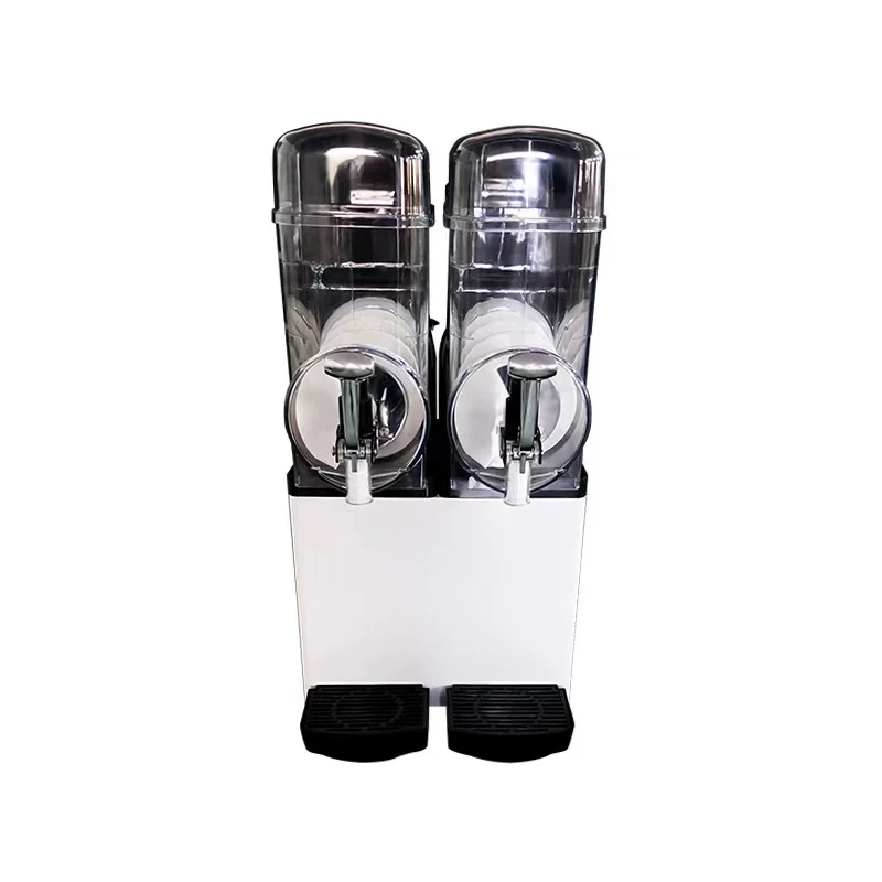 2-Bowl 15L Slush Machine for Smoothies, Professional Slushy Ice Making Machine – Commercial Frozen Beverage Dispenser