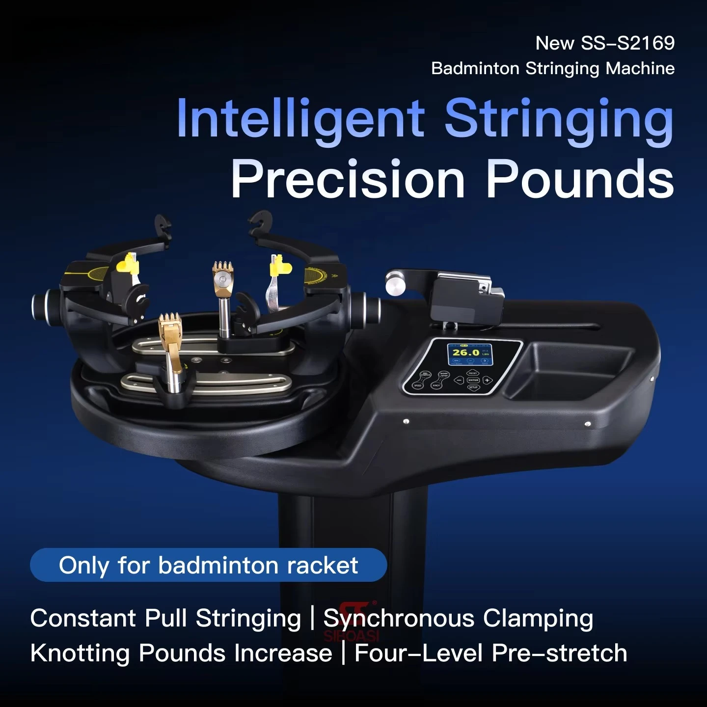 Badminton Stringing Machine, Electronic Professional S2169, Racket Stringing Equipment for Sports Training Use