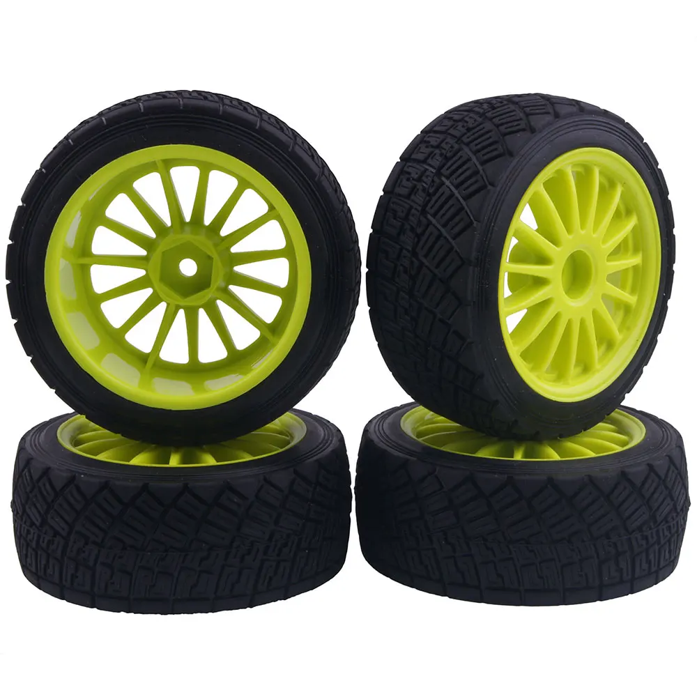 4PCS 2,2 Zoll Felgen Nabe & 80MM Reifen Reifen RC AUTO TEIL RC AUTO 1/10 Fit 1:10 HPI WR8 Flux Rally 3,0 110697 94177 – Detail 2