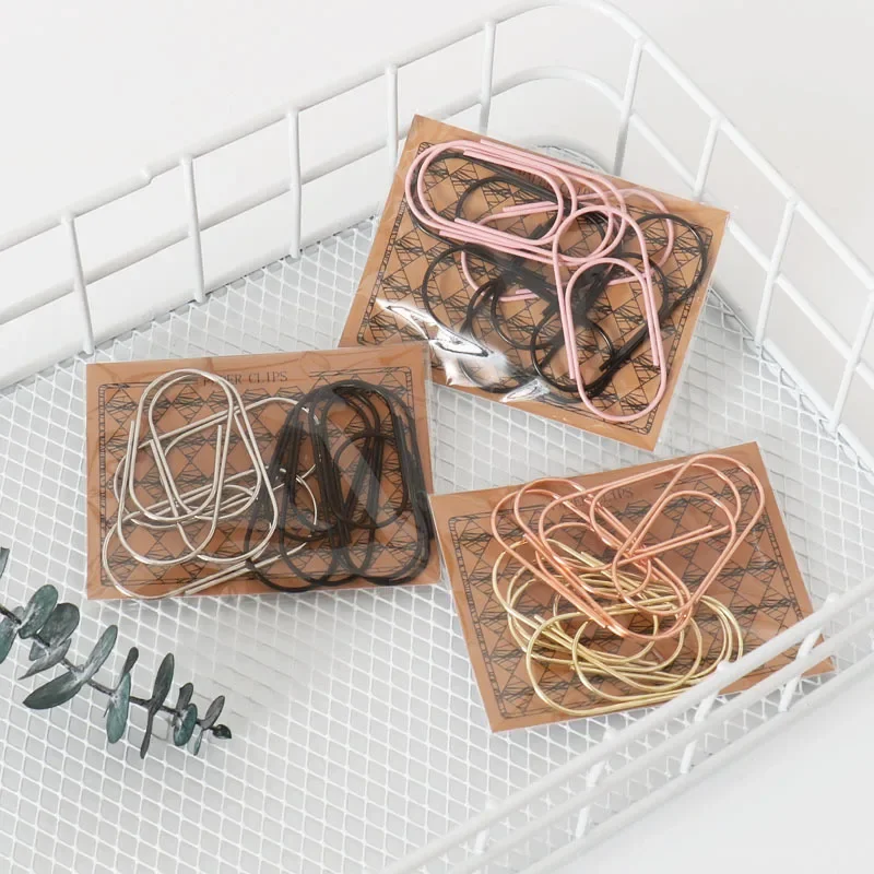 8 Pcs/pack Rose Gold Color Clip Bookmark Binder Clip Office Accessories Paper Clips Patchwork Clip Page Holder Photo Clamp