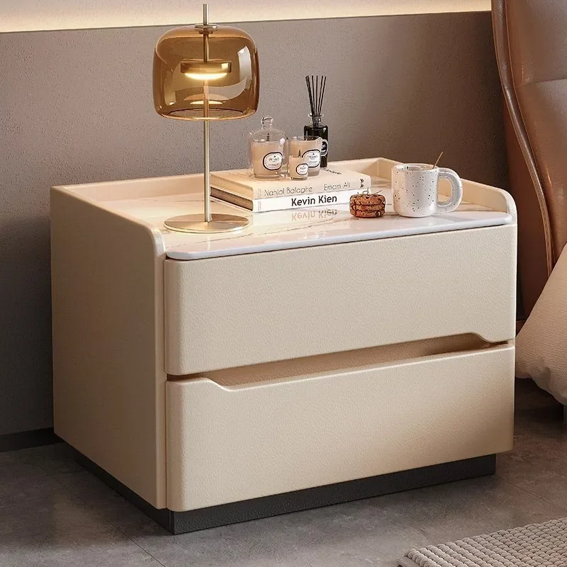 for Multifunctional Modern Simple Bedside Table Light Luxury High End Cream Style 2026 New Smart Nightstand