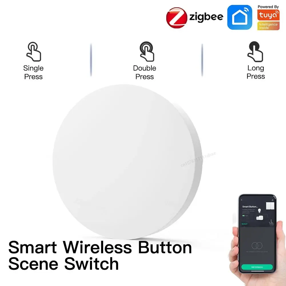 Tuya ZigBee Smart Button Scene Switch Wireless Remote One Key Controller Multi-scene Linkage Switch Google Alexa Voice Assistant