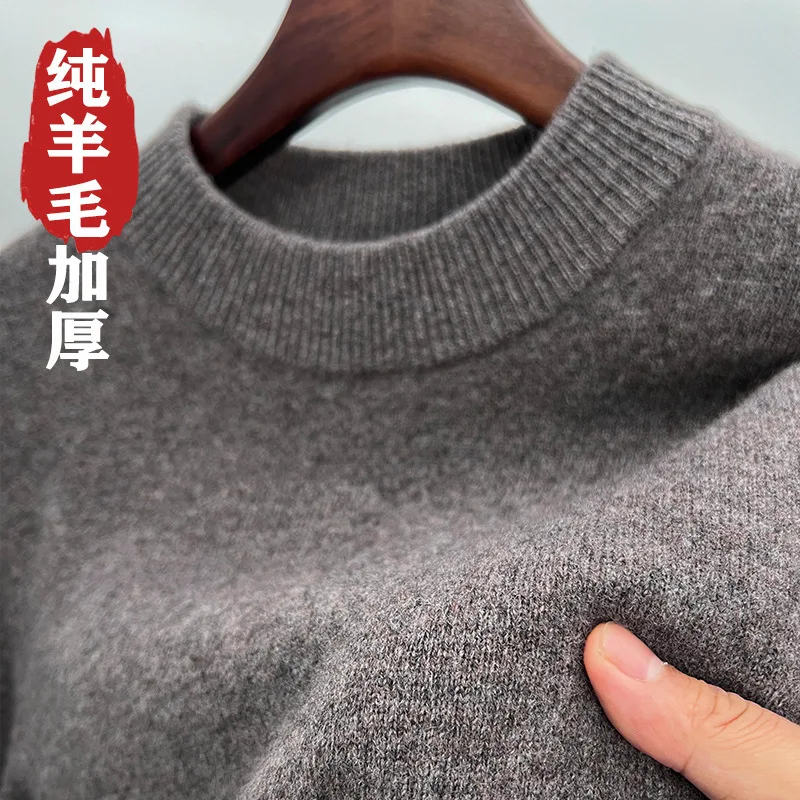 winter thick wool sweater men top fashion mock neck sweaters man clothes vintage mens luxury pullover knitted jumper turtle tops