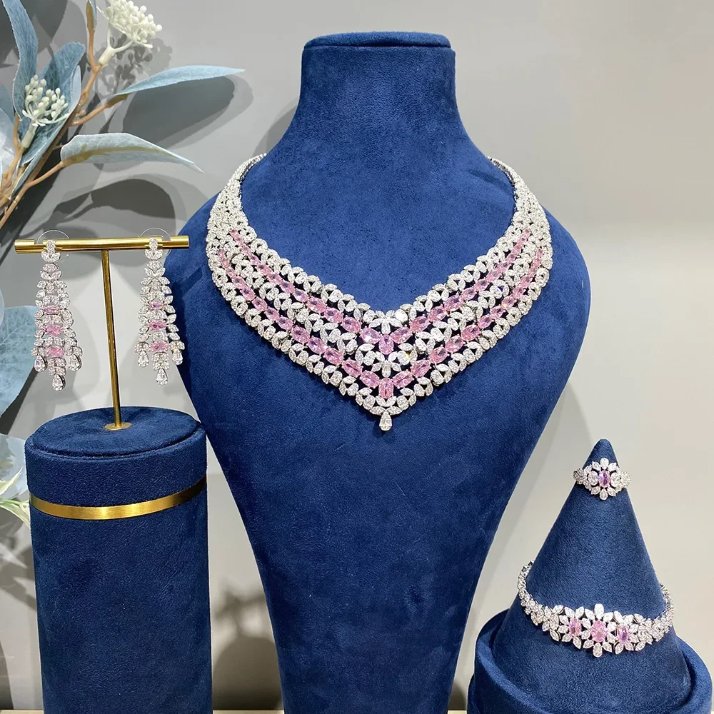 

Soramoore Summer Beach Jewelry Boho Women's Necklace Bangle Ring Earrings Luxury Gougeous Splicing Set For Women Wedding Party