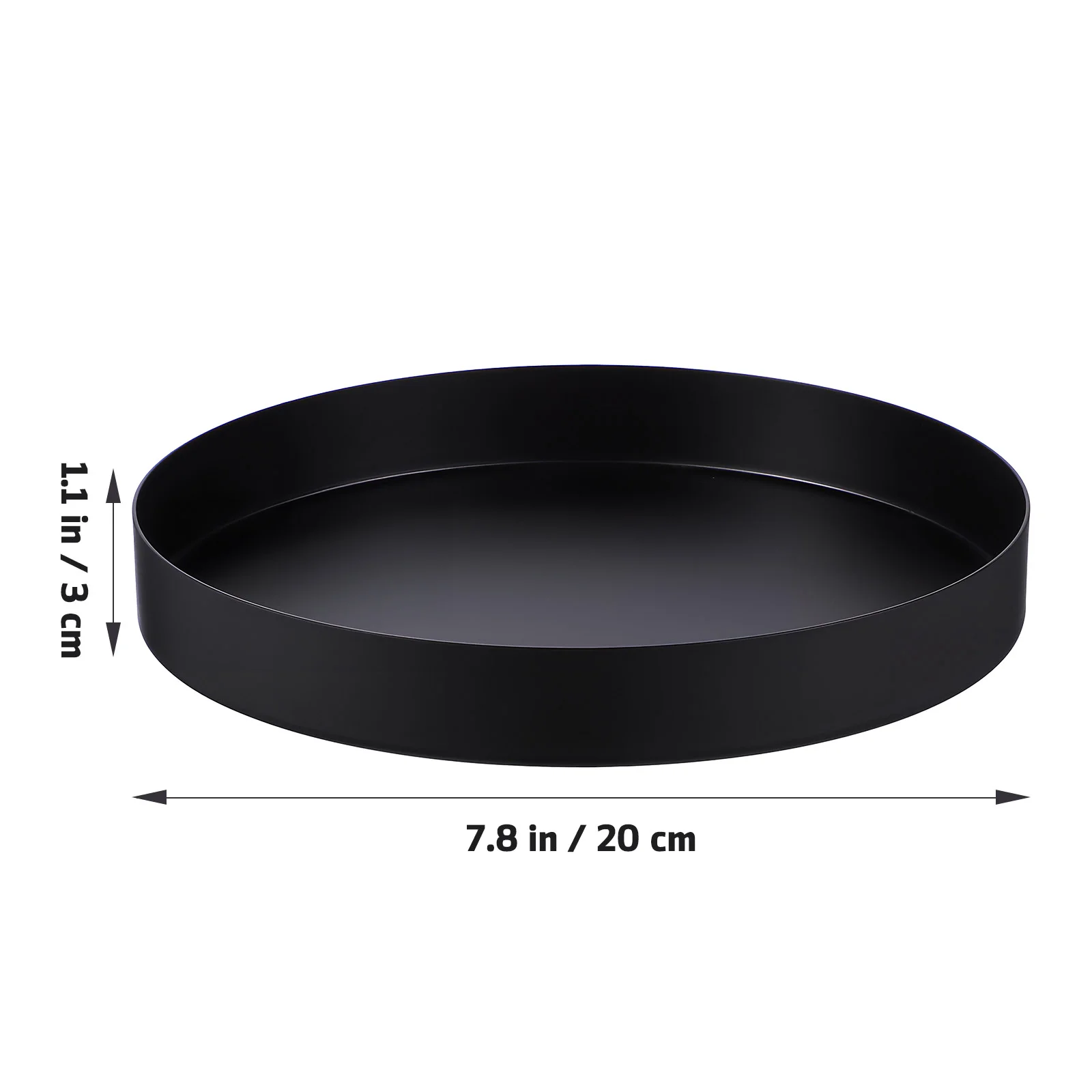 Circle Tray Decor Metal Tray Coffee Table Decor Black Round Decorative Stainless Steel Holder Circle