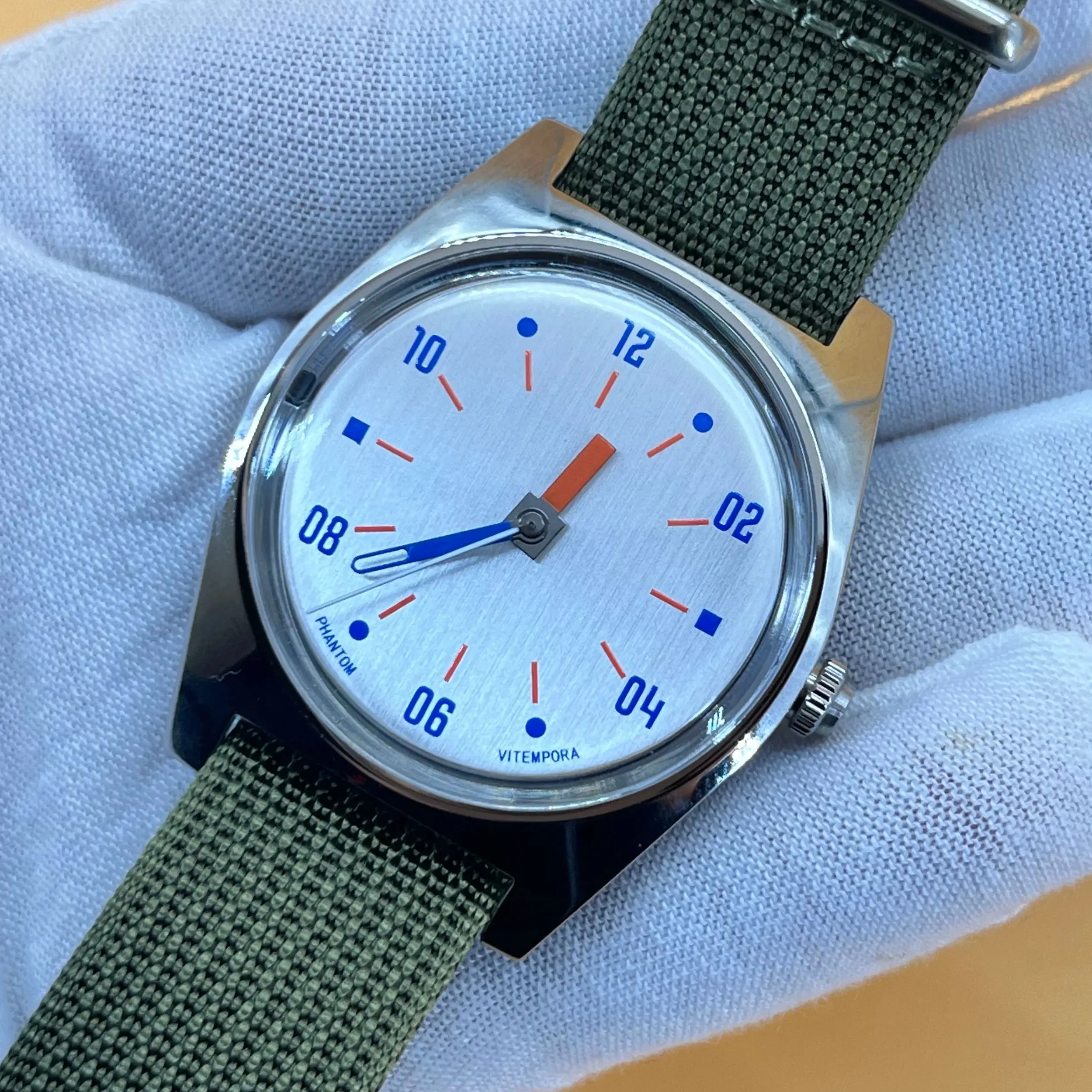 PHANTOM 7120 Bauhaus Hand Wind Mechanical Watch Men Waterproof Slim Wristwatch Daily Business Birthday Gift for Husband Father