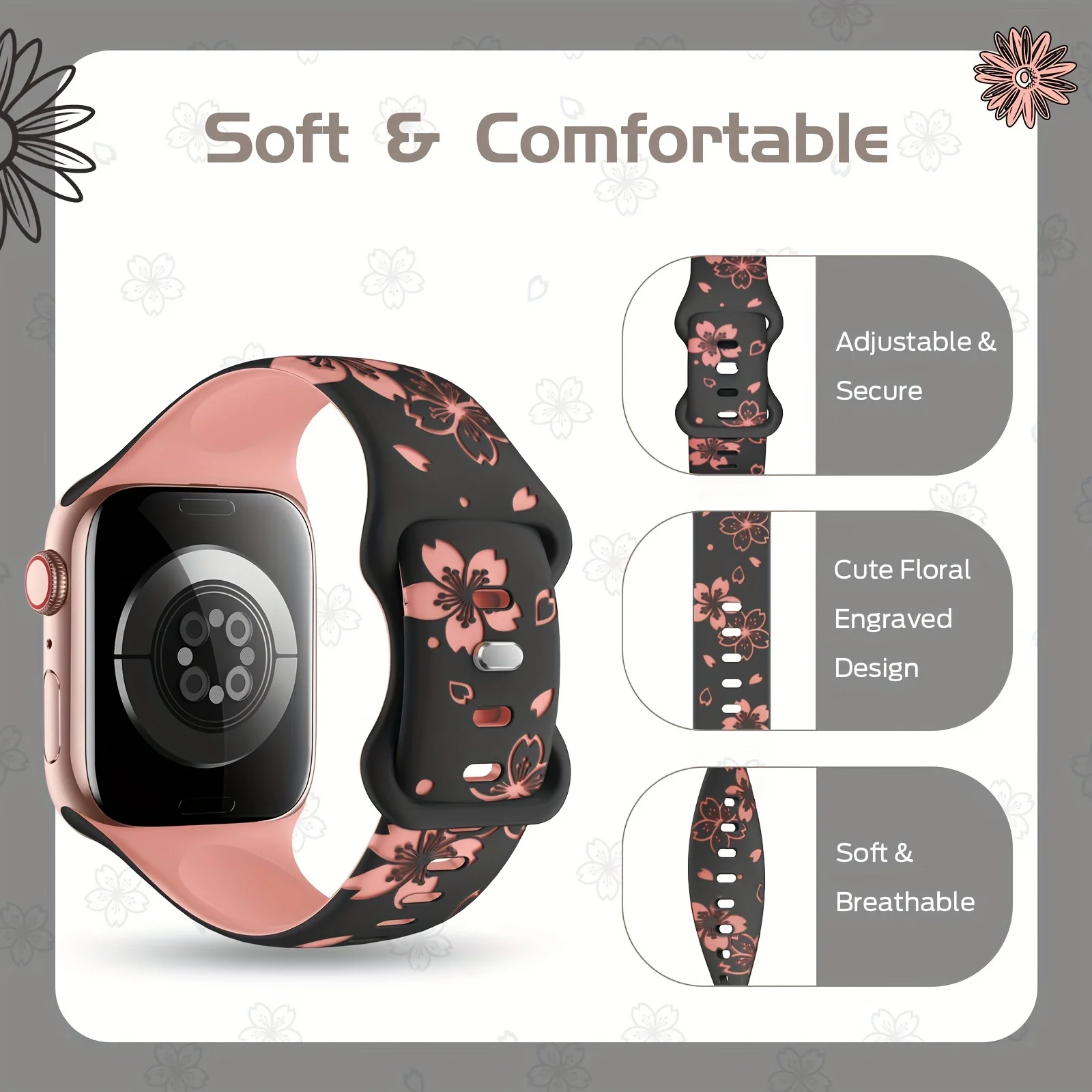 Silicone Loop Strap For Apple Watch Series 9 4 5 6 Se 7 8 3 2 1 Soft Bracelet for iWatch 38mm 40mm 41mm 42mm 44mm 45mm 49mm Band