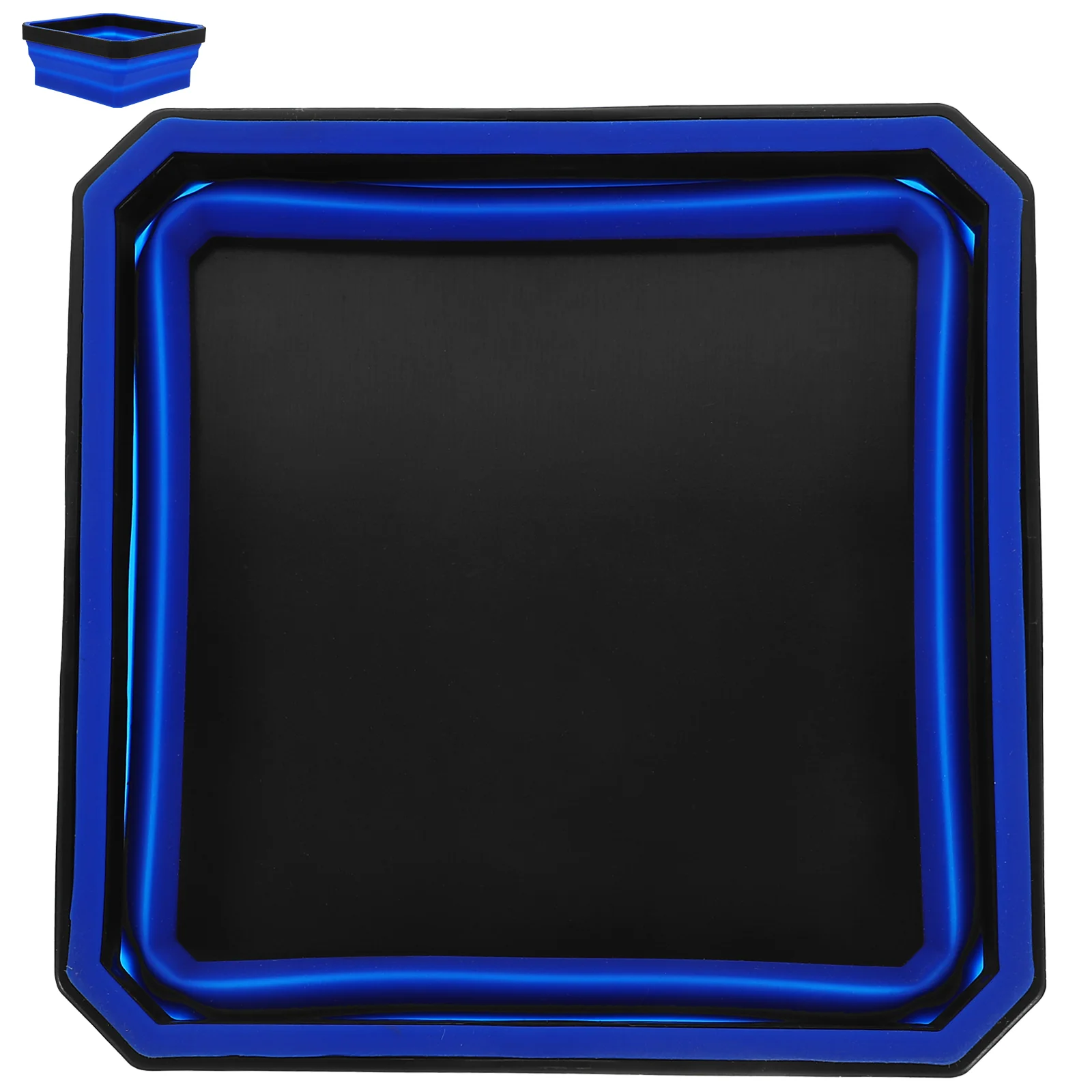 Magnetic Silicone Bowl Foldable Parts Tray Storage Small Organizer Folding Square