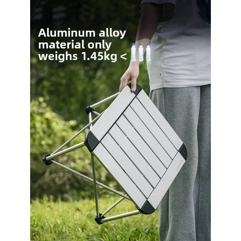 Outdoor Folding Small Table Portable Light Chicken Rolls Table Casual Camping Picnic Aluminum Alloy Foldable Mini Table