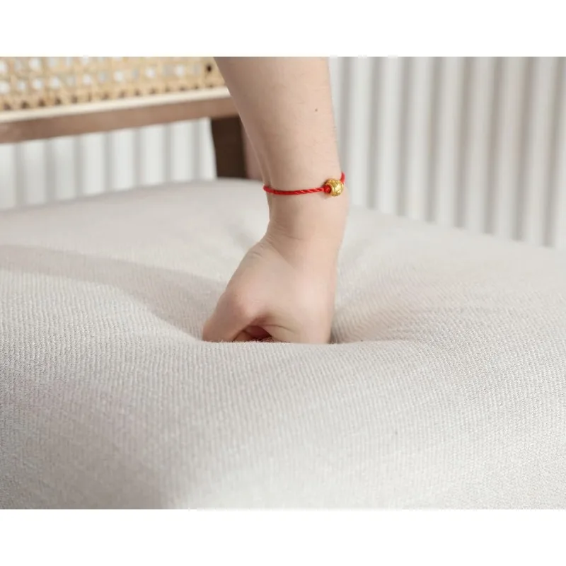 Conjunto de bancos de bar com 2 bancos de bar de vime, acolchoados, pernas de madeira, linho 26,5 polegadas