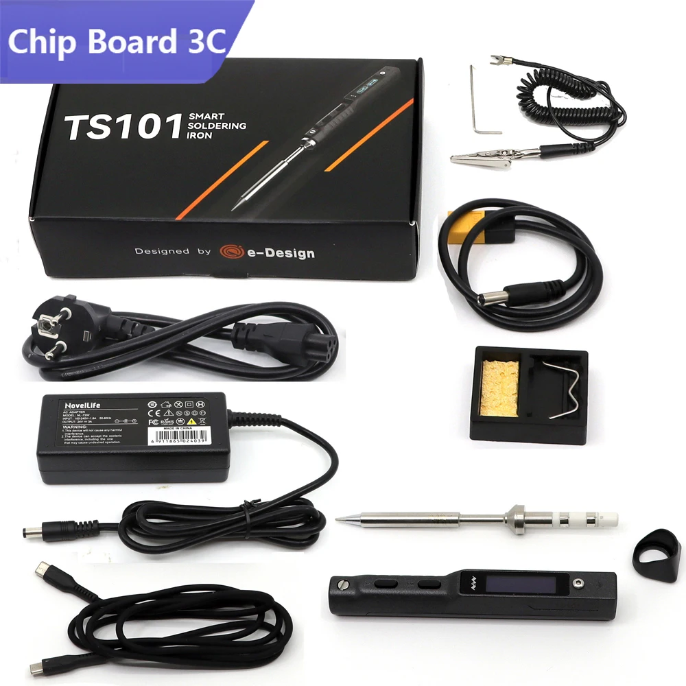 

Original TS101 USB Electric Soldering Iron Kit Adjustable Temperature Digital Solder Station 24V 3A Power Supply TS100 Upgraded