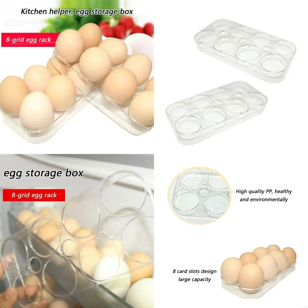 F19B Secure Refrigerator Eggs Holder Nonslip Designs And Shatters Resistant ABS Box