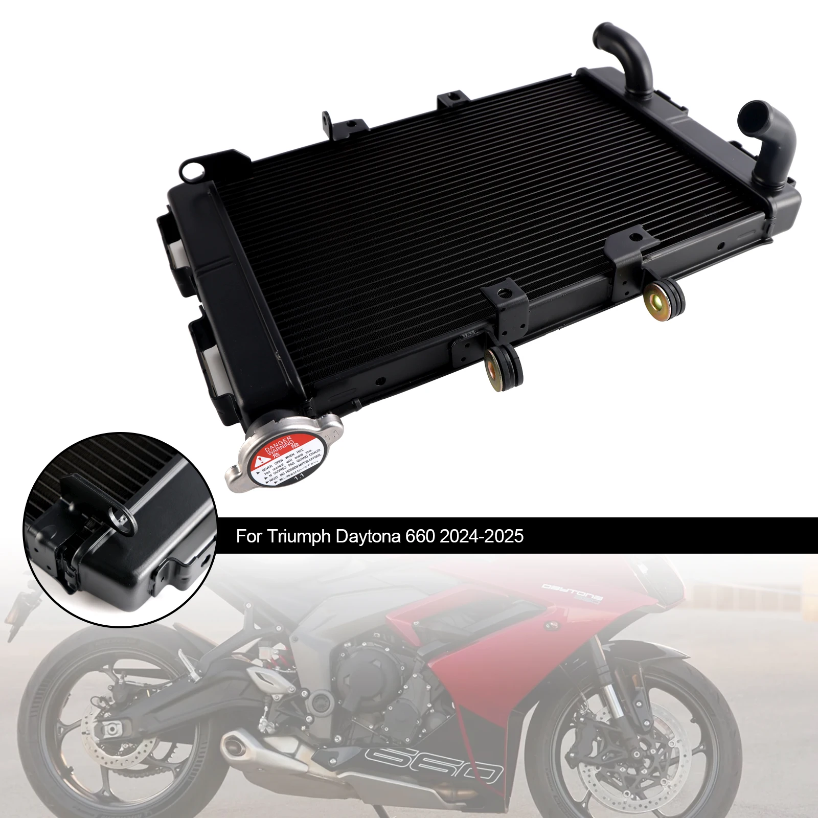 Охлаждающий радиатор двигателя Topteng для Daytona 660 2024-2025