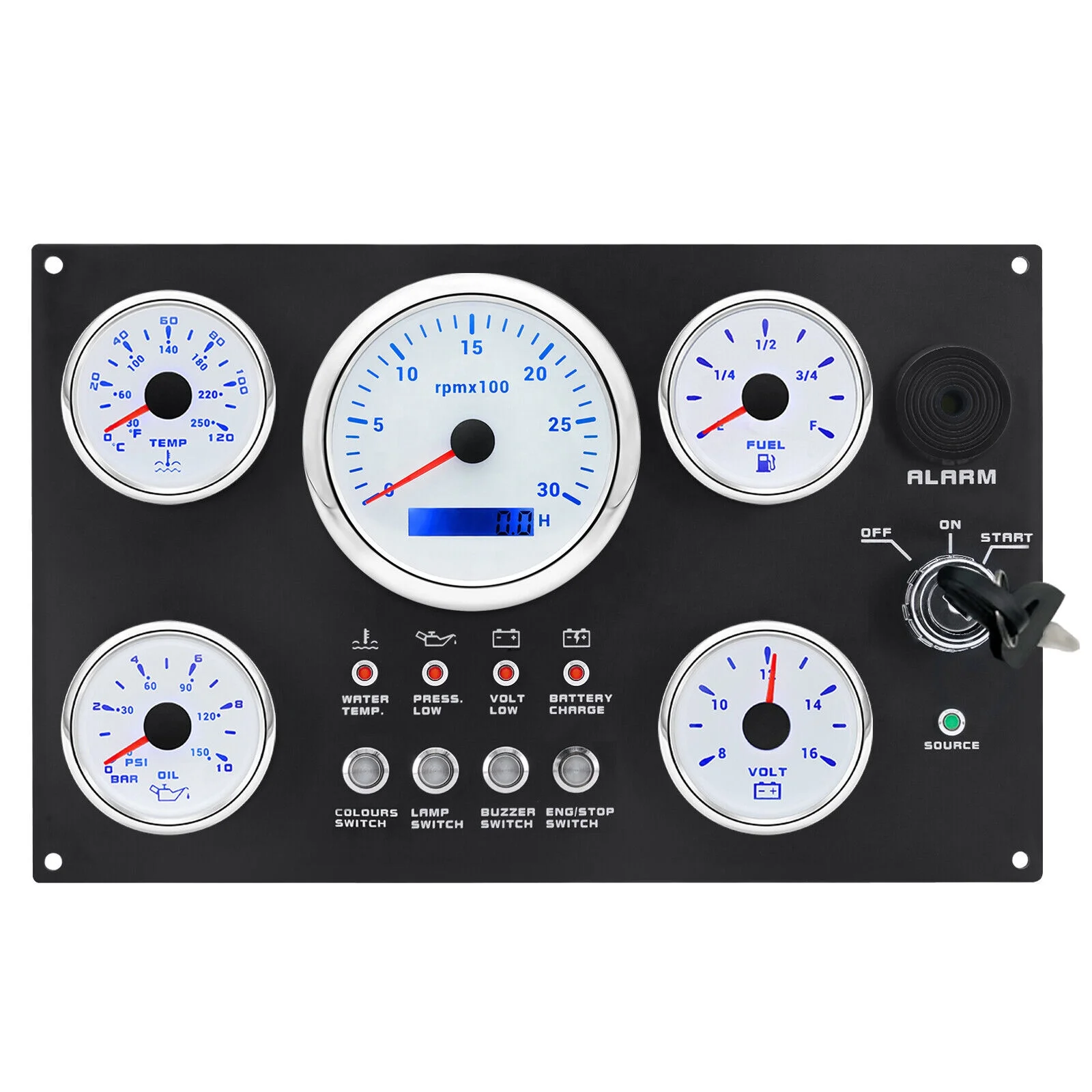 

Customize Engine Marine Boats Ship Instrument Cluster Gauge Meter Panel Dashboard