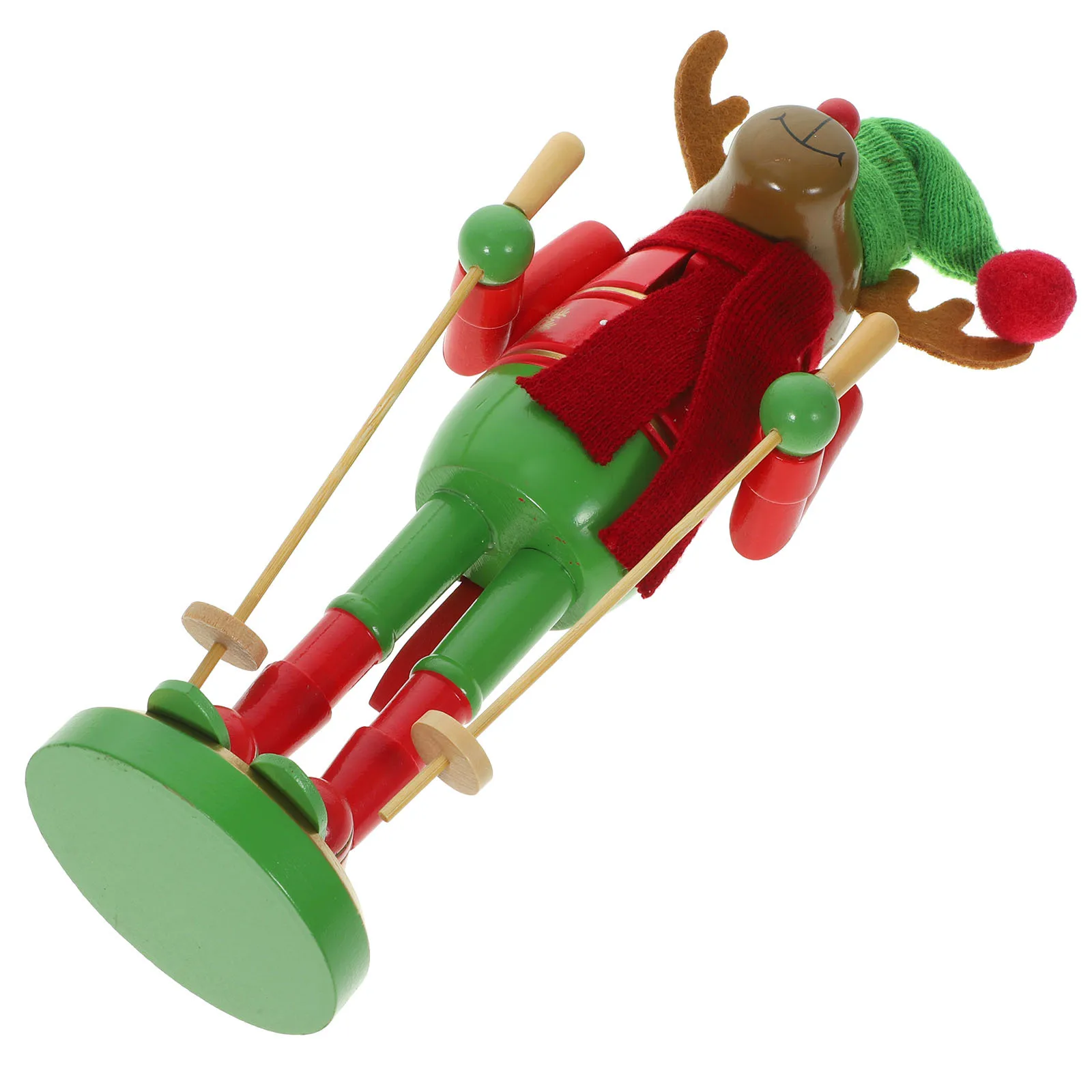 

Christmas Skiing Nutcracker Decoration Wooden Nutcracker Classic Xmas Tabletop Ornament Holiday Decor Nutcrackers