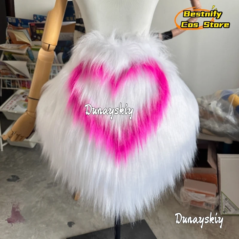 Hazbin COS Hotel Angel Dust Cosplay disfraz mujer trajes peludos amor corazón faldas cortas 2025 Anime carnaval uniforme sexy
