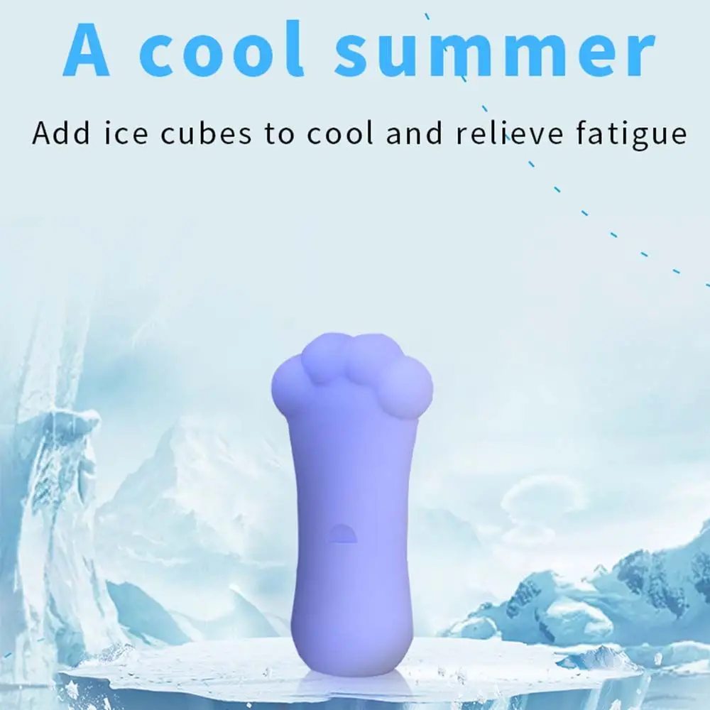 Inflammation Lifting Contour Cat paw shape Ice Cube Trays Cold Massage Roller Face Roller Skin Care Tool Ice Facial Massager