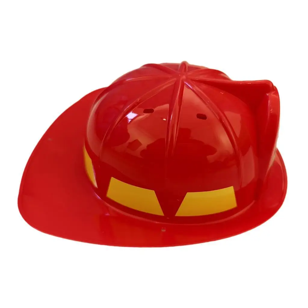 Chapeau et casque de pompier en plastique pour enfant, jouet Kiev illage, outils de jeu, rouge