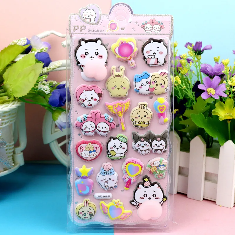 جديد Kawaii الكرتون ثلاثية الأبعاد ضرطة الخوخ ستيريو ملصق مجسمة حيوانات جميلة تخفيف الإجهاد ملصقات ديكور ذاتي الصنع لوازم