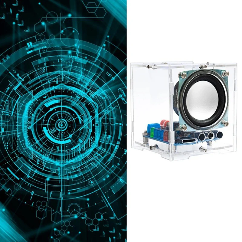 B34B-DIY Bluetooth Speaker Kit Electronic Kit Component Mini Amplifier Speakers SPI Interface With Acrylic Shell