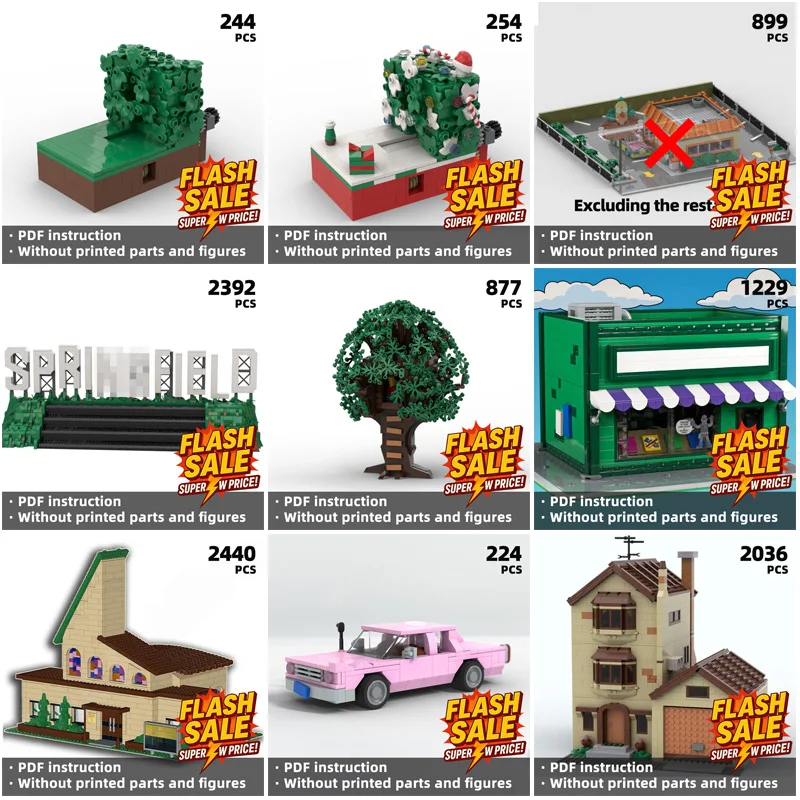 

Creative building blocks in the style of American humorous family TV series, relive classic neighborhood anecdotes