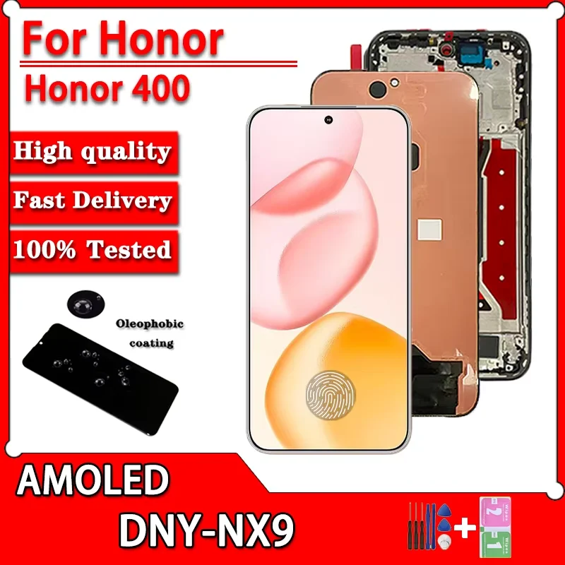 Pantalla LCD de 6,55 pulgadas AMOLED 120Hz para Honor 400, montaje de digitalizador táctil para Honor400 DNY-NX9 LCD con marco