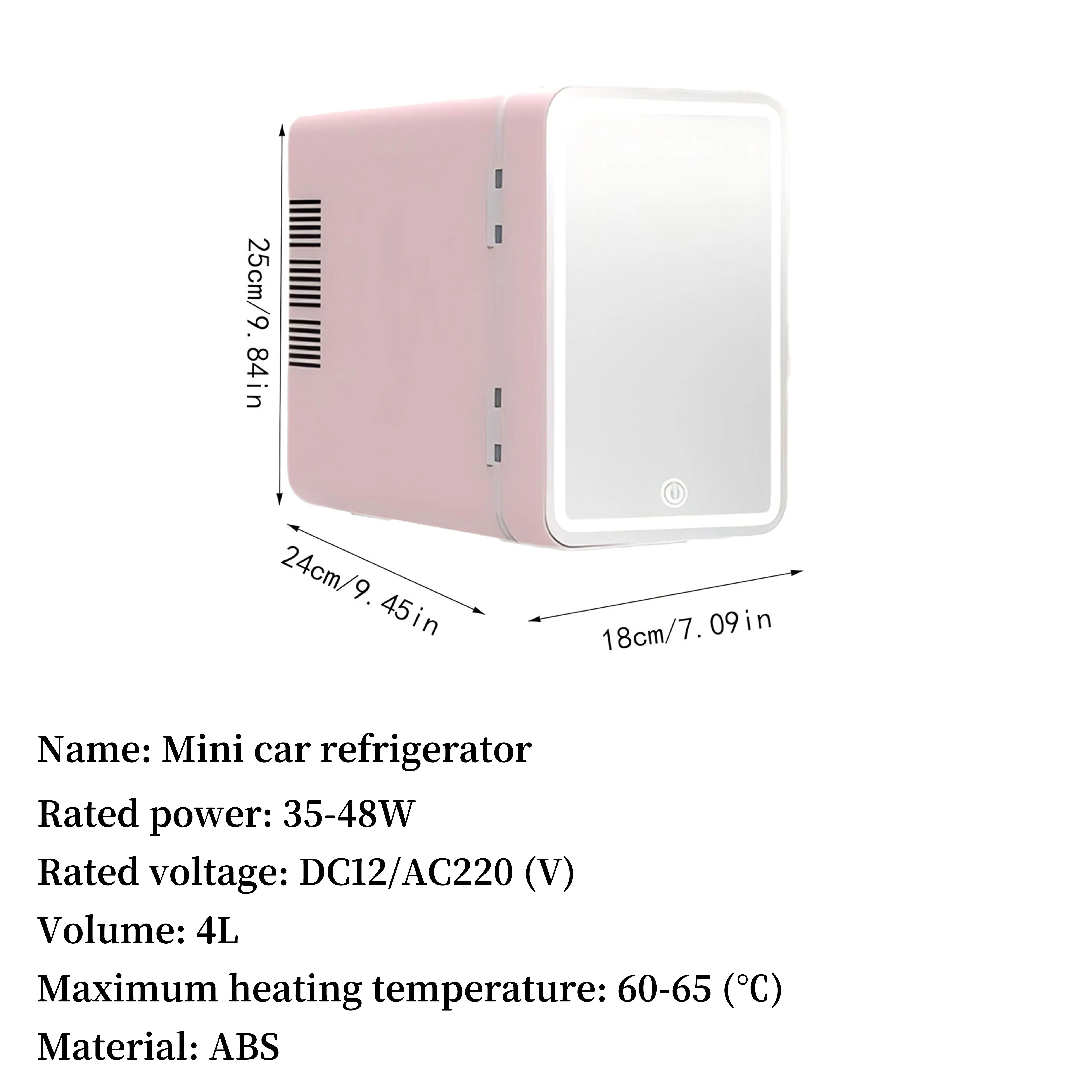 4L ثلاجة سيارة صغيرة محمولة مرآة مستحضرات التجميل حاوية الثلج تخزين الحرارة وتبريد قطع غيار السيارات اثنين في واحد #6