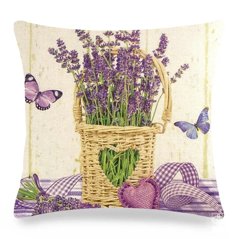 Vintage Poster Lavender Print Collection Polyester Pillowcase Pillowcase Pillowcase Home Decor Lathe Bedding