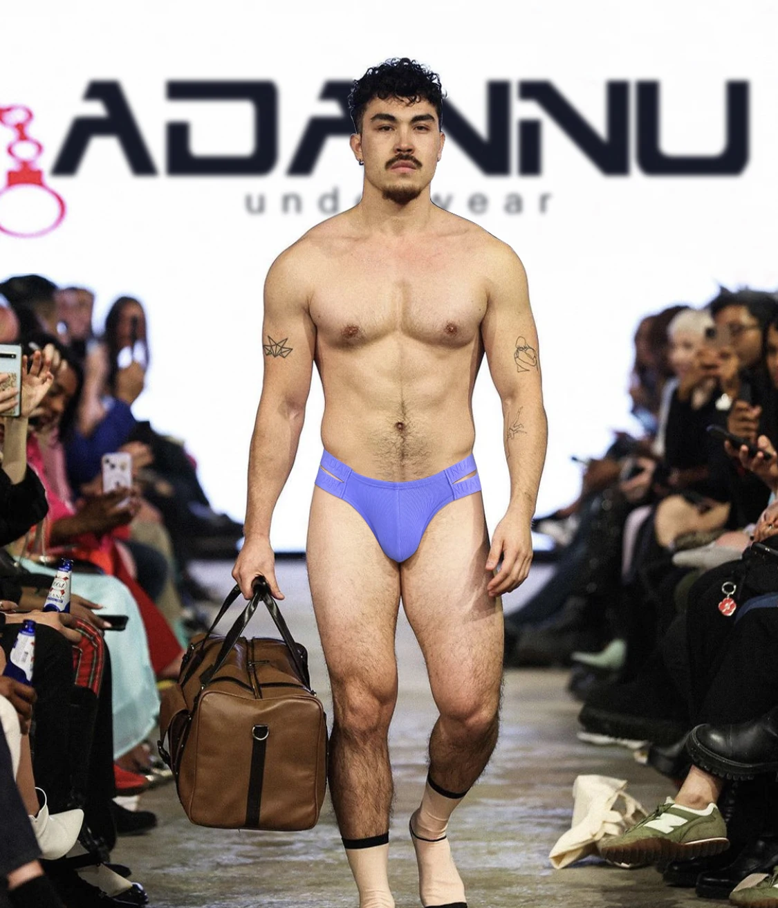 

High Fork Briefs Comfortable Thread Cotton High Elastic Triangle Men's Underwear New Design Double Waist Thin Waist Low Waist
