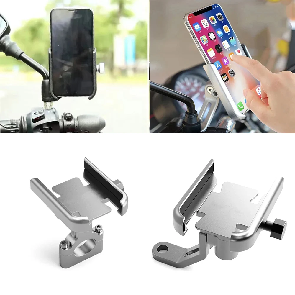 Motorcycle Universal Handlebar Aluminium Alloy Shockproof Mobile Phone Holder Gps Stand Bracket Motorcycle Electric Bicycles