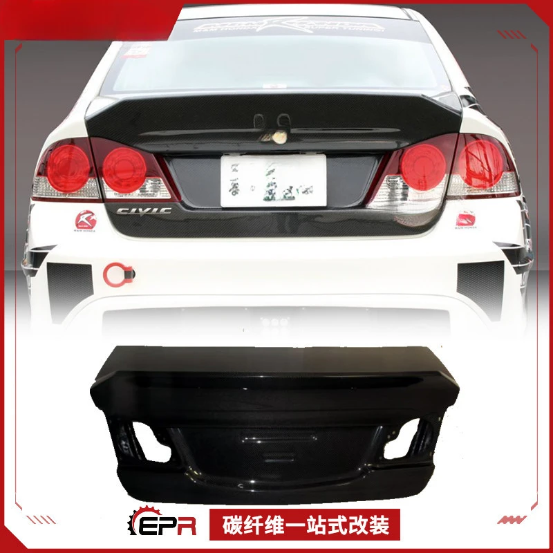 

For Honda Civic FD2 Carbon Fiber MM Model Rear Trunk Lid - Lightweight Modified
