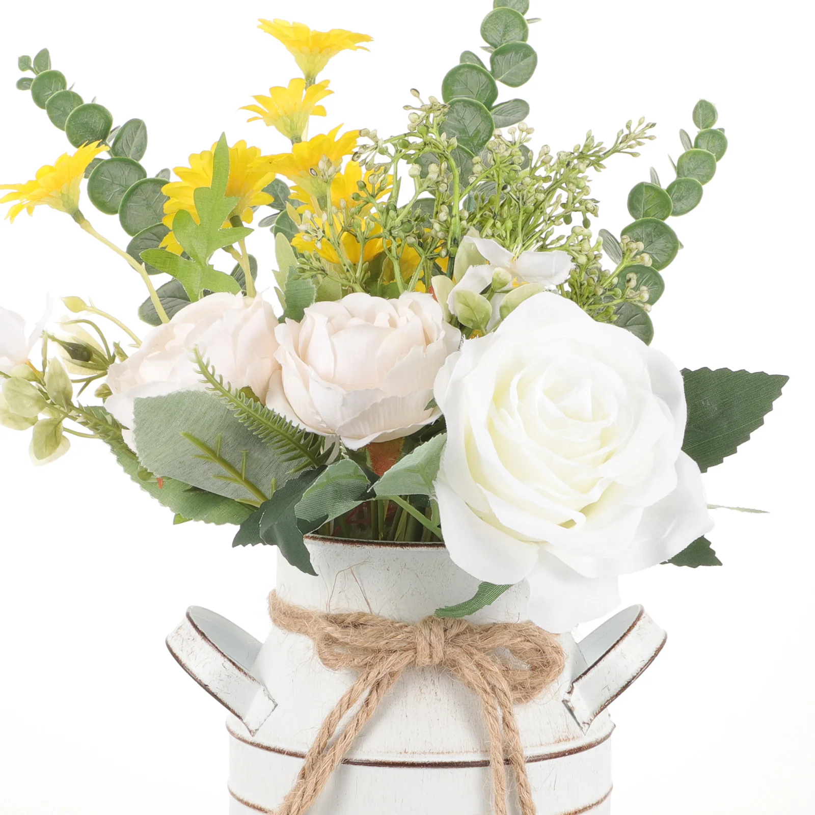 

Garden Retro Tin Barrel Vase Home Decor Floor Rustic Vases for Flowers Plant Pots Indoor