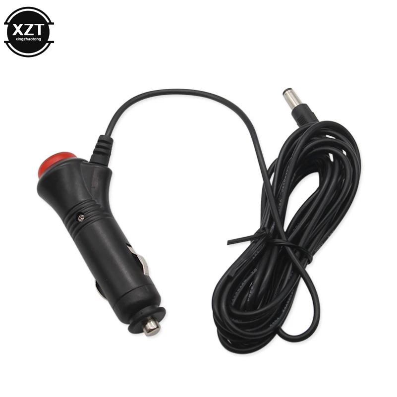 DC 5.5 x 2.1mm Car Charger With Switch 12V Car Cigarette Lighter Power Adapter Car GPS Charging Cable For Car Monitor Camera