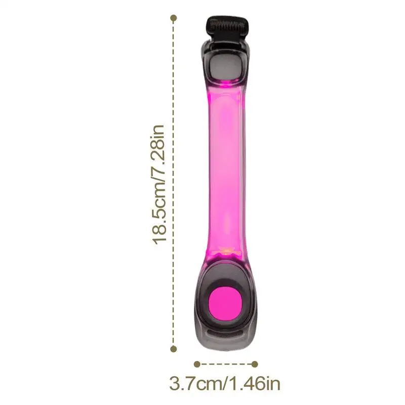 Light Up สายรัดข้อมือปรับสวมใส่ไฟฉายข้อมือสะท้อนแสงสูงสายรัดข้อมือ Night Running Safety Gear สําหรับ
