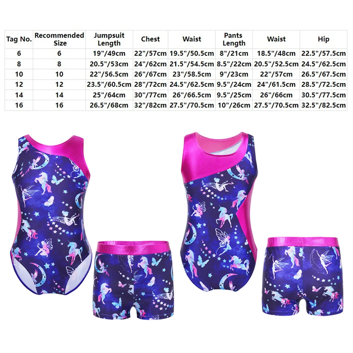 Meisjes Ballet Gymnastiek Dance Outfit Kids Print Turnpakje Crop Top + Booty Shorts Dancewear Workout Bodysuit Jumpsuit Sets